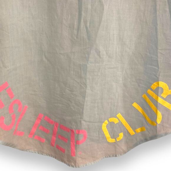 Vintage 80s ESleep Blue Pink Intimates Button Down Night Sleep Shirt Size Medium - Picture 8 of 16